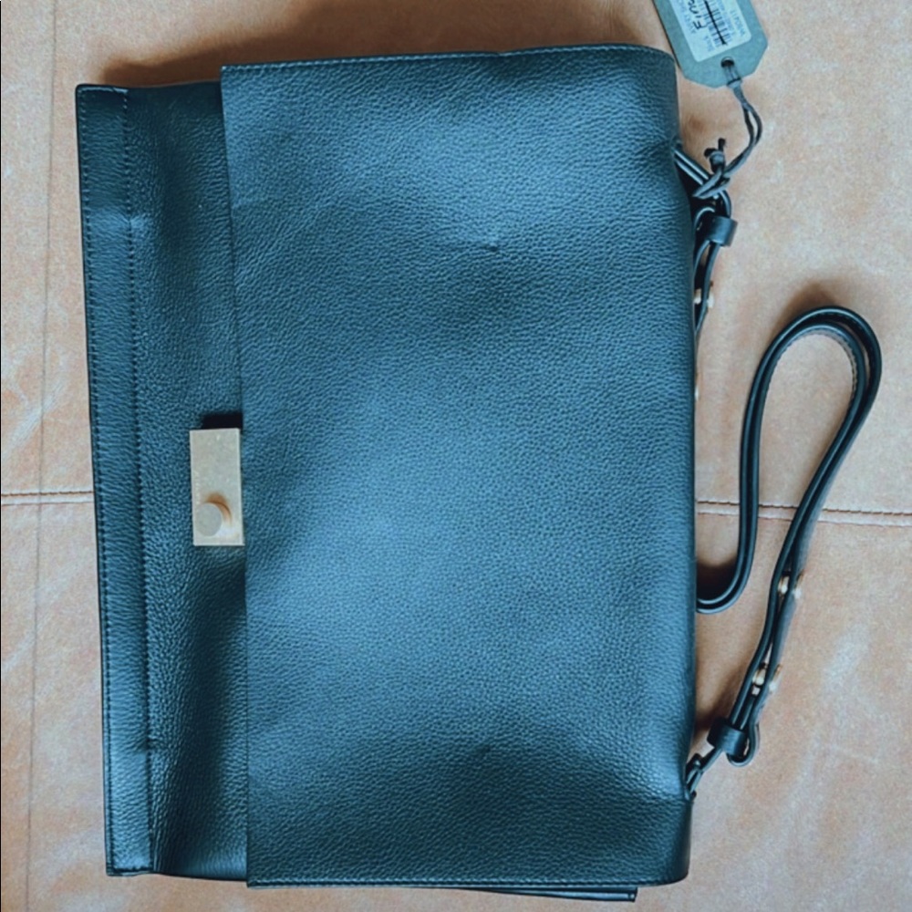 All Saints Leather Laptop Bag Black Brand New With Tags Authentic